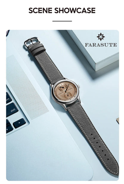FARASUTE Manual Mechanical Men's Watch Seagull Movement Sappnt Sapphire Crystal Business Waterproof Regulateur Men Watch Reloj
