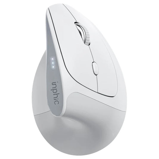 Inphic X9 PRO Vertical Wireless Mouse, Ergonomic Silent Bluetooth & 2.4G Rechargeable Mouse with Type-C Fast Charging, 12800 DPI for Laptop, PC & Gaming