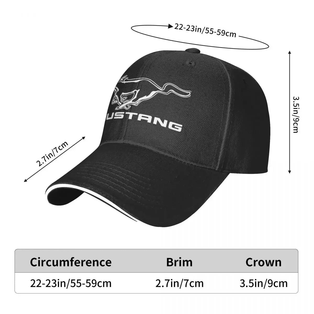 Skeleton Mustang Baseball Caps Casual Sandwich Hats