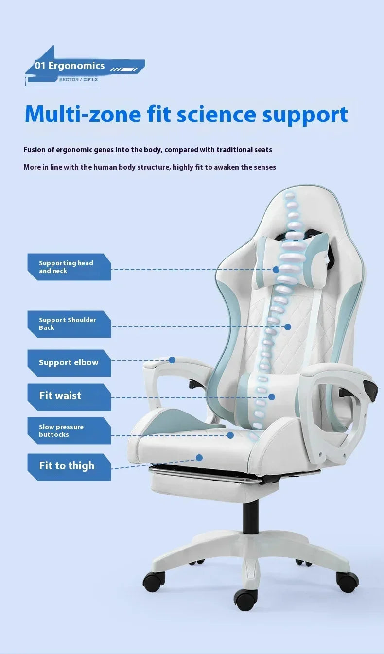 Hot Selling Gaming Chair Ergonomic Racing Gaming Chair Sedentary Comfortable Home Computer Chair for Office Computer Living Room