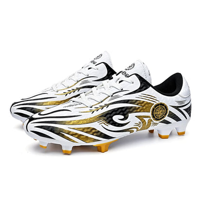 Scarpe da calcio originali da uomo, scarpe da allenamento, scarpe da calcio per bambini antiscivolo da esterno con tacchetti lunghi, scarpe da futsal da uomo, taglie 32-45