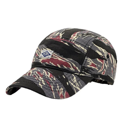Casquette de baseball à visière courte style camouflage pour hommes et femmes, casquette unisexe tendance de protection solaire pour les activités de plein air