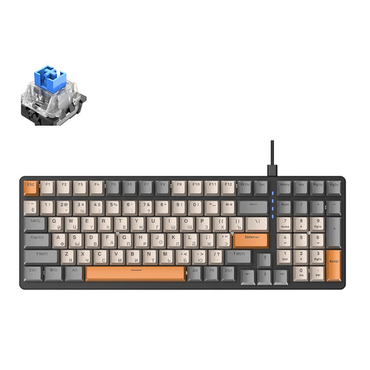 K3 Mechanical Gaming Keyboard Red/Blue Switch 100 Keys Gamer Mechanical Keyboard USB Charging Wired for Game Laptop PC Russian