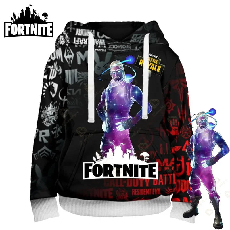 Φούτερ με κουκούλα Fortnite Fans 3D Battle Royale Print Cosplay Victory Printed για άνδρες, γυναίκες και παιδιά, streetwear φούτερ με κουκούλα