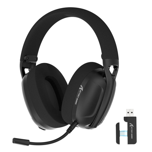 ATTACK SHARK L80 Ultra-Light Tri-Mode Gaming Headset Wireless Bluetooth 5.3 Gaming Headset for PC, PS5, PS4, Switch & Xbox with Noise-Canceling Mic
