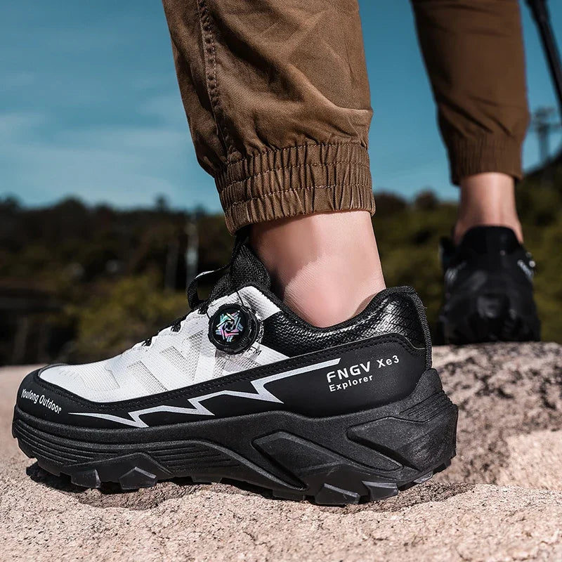 Pánské tenisky pro volný čas a outdoor, protiskluzové, tlumící nárazy, univerzální off-road turistické boty, pohodlné běžecké boty s měkkou podrážkou pro muže