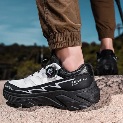 Pánské tenisky pro volný čas a outdoor, protiskluzové, tlumící nárazy, univerzální off-road turistické boty, pohodlné běžecké boty s měkkou podrážkou pro muže