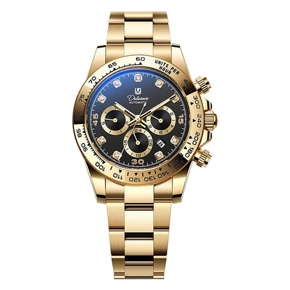 Watch For Men Luxury Stainless Steel Clock Fashion Casual Multi-functional Design Automatic Mechanical Wristwatch