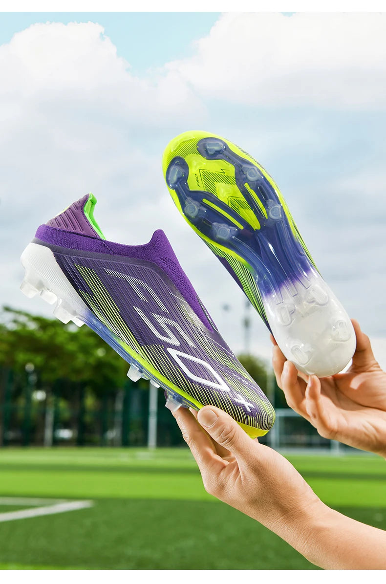 New Men's Football Boots Turf Comfortable Ultralight Soccer Shoes Non Slip Sport Fg Grass Cleats Futsal Indoor Adult Non-Slip