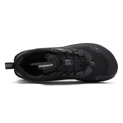 HOBIBEAR Unisex Running Shoes, Elastic Band Hiking Sneakers, Lightweight Breathable Casual Shoes