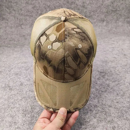 Summer Breathable Mesh Baseball Cap for Men Big Head Size Adjustable Men's Cap Casual Camouflage Outdoor Jungle Caps Male 62cm