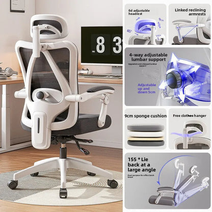 UVR  Living Room Office Chair Household Ergonomic Design Armrest Backrest Stool Lift Adjustable Boss Chair Game Athletics Chair