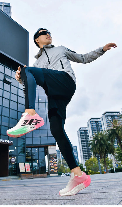 Running Shoe Men Sports Carbon Board Speciality Breathable Lightweight Women's Comfortable Athletic Nonskid Sneakers﻿ Marathon