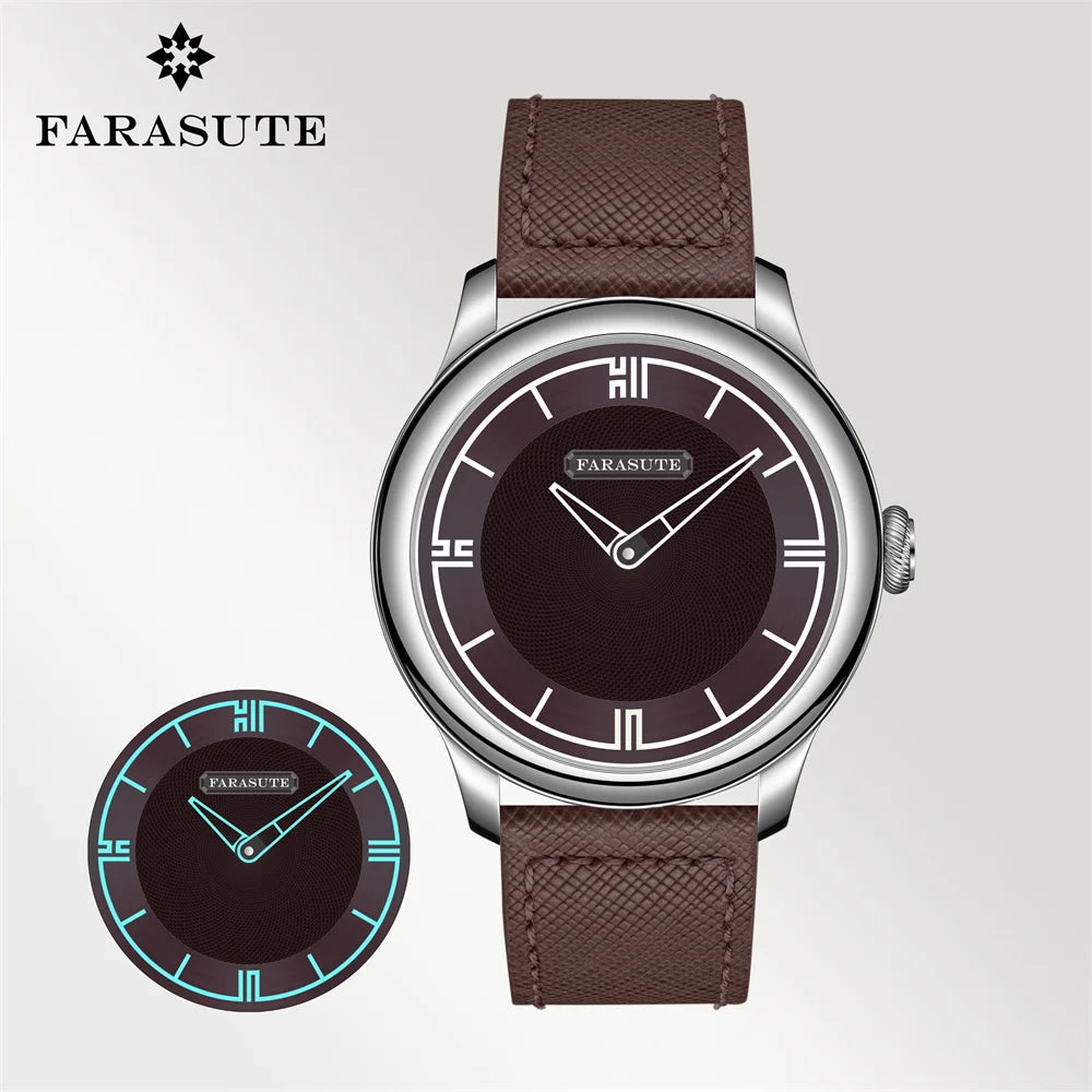 FARASUTE New Power Reserve 80 Hours Manual Mechanical Watch For Men Swiss Super Luminous Sapphire 5Bar Waterproof Wristwatches