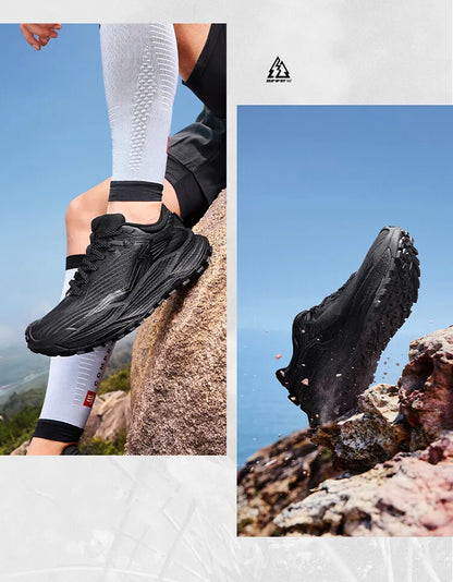 361 Degrees WUXIA 2 løbesko, lette, åndbare, stødabsorberende, skridsikre og bløde alsidige sneakers til udendørs vandring for mænd 672542201