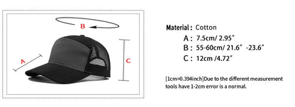 Sommer-Baseballkappe mit 7-Panel-Design, Fashion-Hip-Hop-Mesh-Kappen, Herren-Trucker-Cap, Visier, Hardtop, Snapback, Damen, Unisex, coole neue Marke