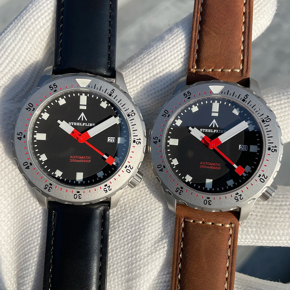 STEELFLIER Official SF752 Fashion Mechanical Wristwatch NH35 Movement Super BGW9 Luminous 20Bar Waterproof Luxury Dive Watches