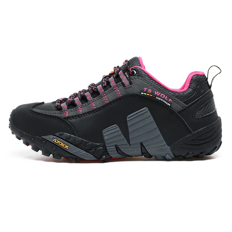Scarpe da alpinismo da uomo in vera pelle per sport all'aria aperta, antiscivolo, da alpinismo ed escursionismo, scarpe traspiranti da turismo