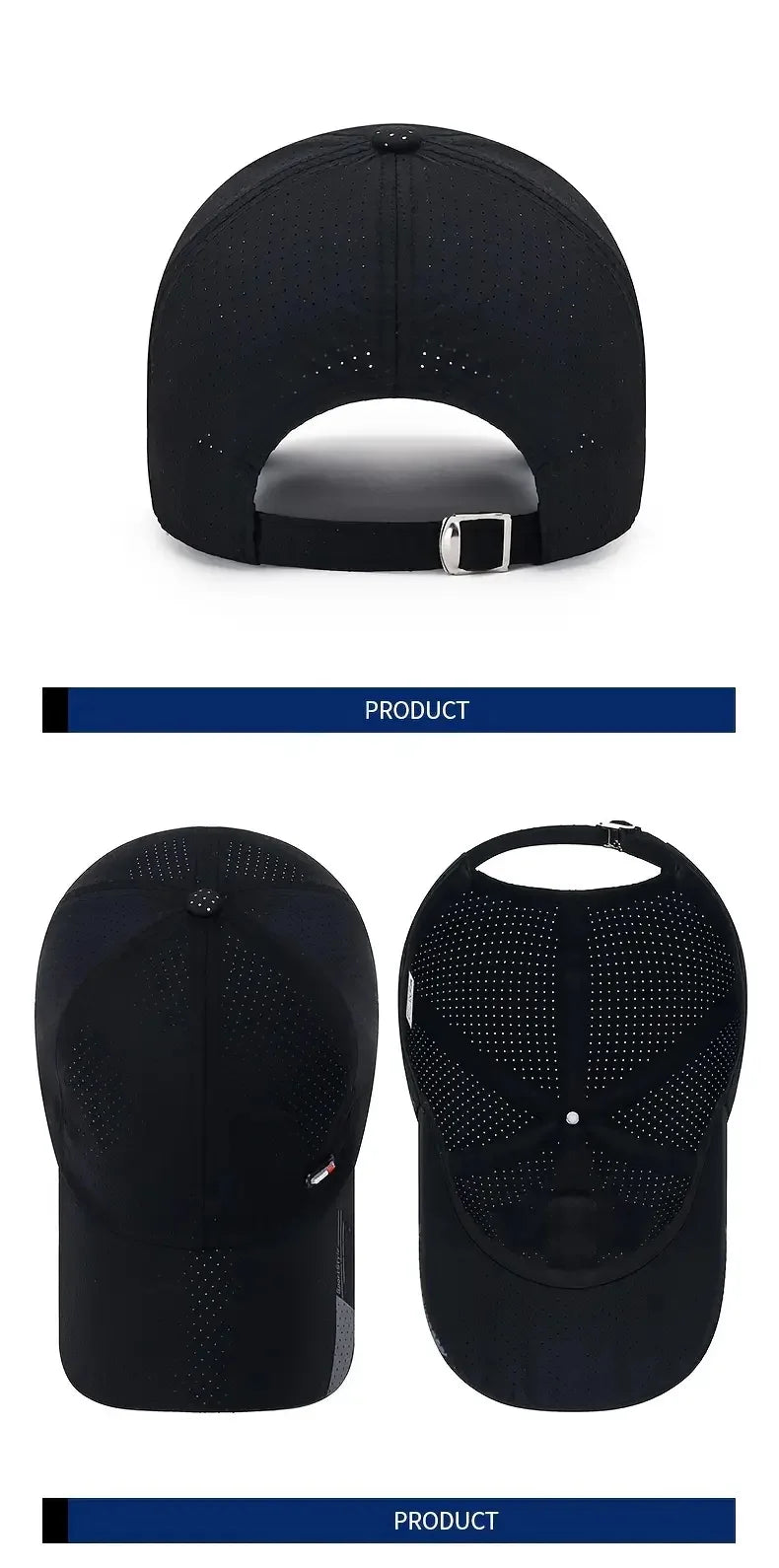 Casquette de baseball ultra-respirante à séchage rapide - Légère et ajustable, avec une visière en bec de canard tendance - Idéale pour les sports de plein air