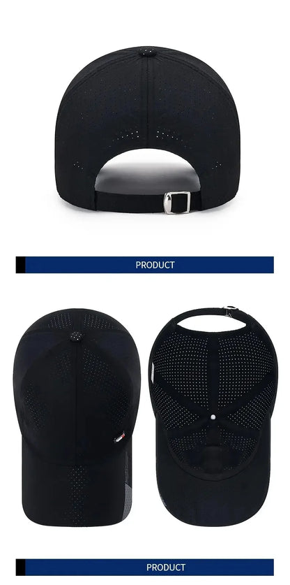Casquette de baseball ultra-respirante à séchage rapide - Légère et ajustable, avec une visière en bec de canard tendance - Idéale pour les sports de plein air