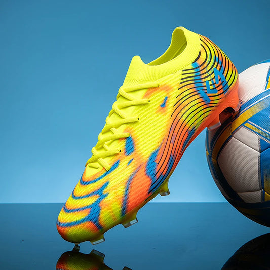 New Men's Soccer Shoes Cleats High-Quality Football Boots Hot-Selling Sneakers Grass Non-Slip Boys Match Outdoor High-Top Light