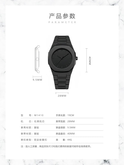 New Fashion Men Luxury Calendar Watch Women Business Casual Quartz Watches Sports Plastic Watch Students Watches Reloj Hombre