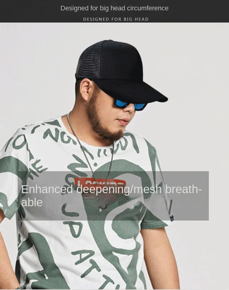 Oversize Large Mesh Trucker Hat Big Head CAPS for Men XXL Baseball Cap Breathable Dad Hat 58-60cm 60-65cm