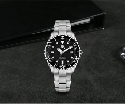 San Martin New 40-44mm Luxury Men's Diver Watch, Classic High Quality NH35 YN55 Automatic Mechanical, Sapphire, BGW-X1, 20Bar