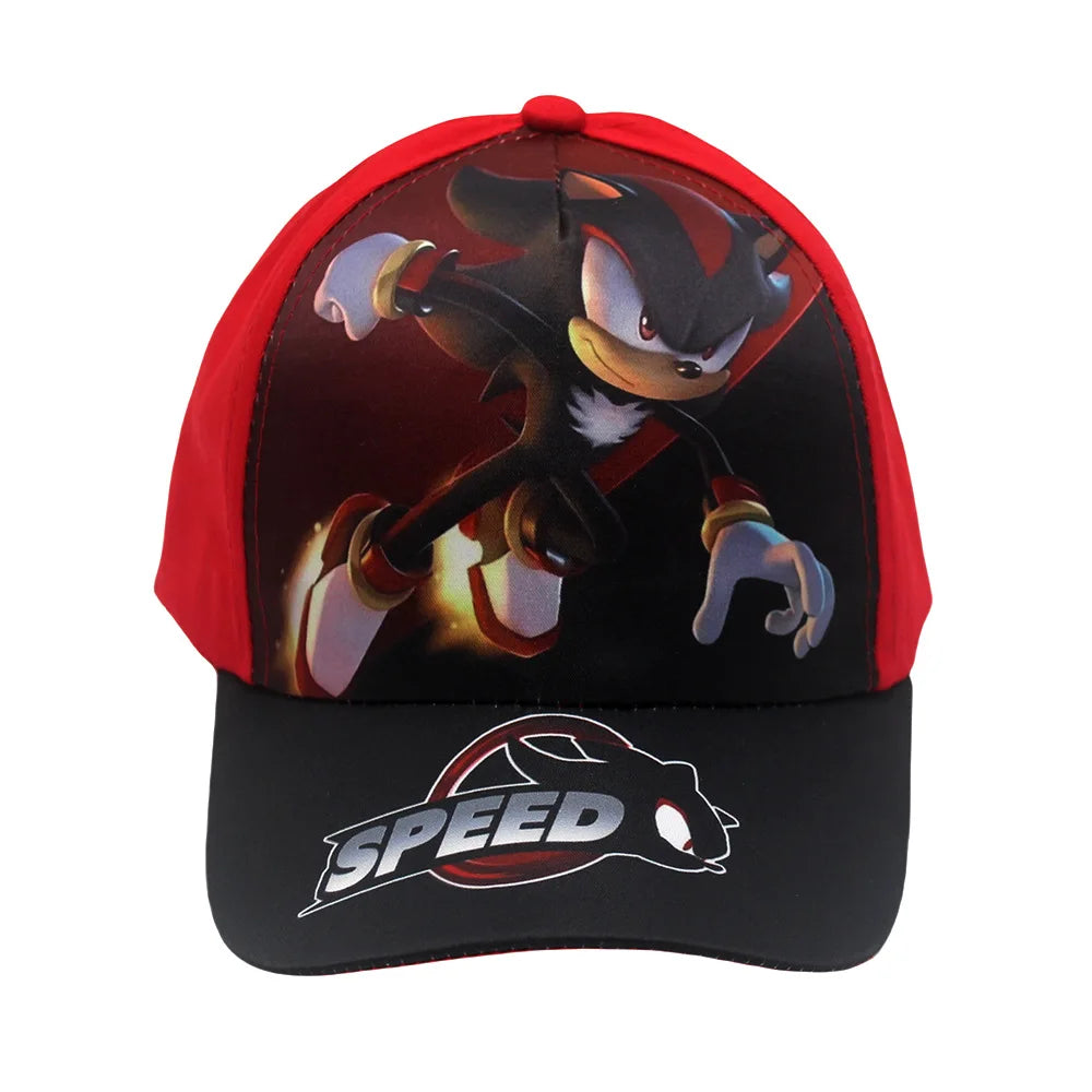 Dernière casquette de baseball ajustable pour enfants Sonic Print 48-54 cm, motif Anime Tails Knuckles, chapeau de soleil Shadow, hérisson bleu, chapeau d'extérieur pour bébé, cadeau