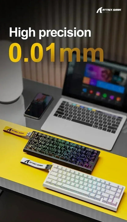 Attack Shark X68 HE Gaming Keyboard - Magnetic Mechanical, 0.01ms Rapid Trigger, 8000Hz Polling, Wired, 128K Ultra-Long Life