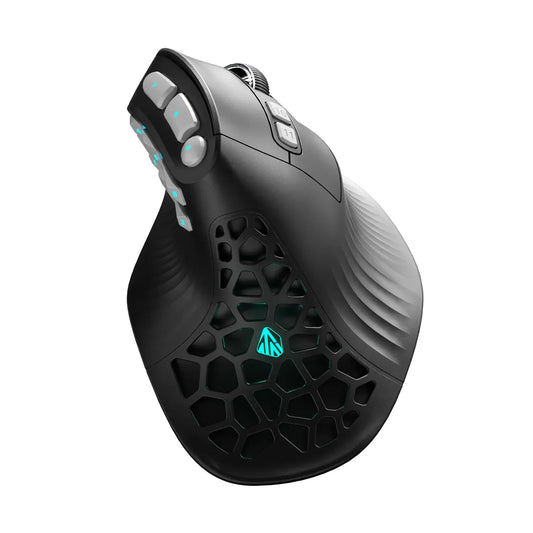 SOLAKAKA E9 Pro MMO Vertical Gaming Mouse, PAW3395 Ergonomic Wireless Mouse with 45° Vertical Grip, 8K Polling Rate, 36,000 DPI, 15 Programmable Buttons
