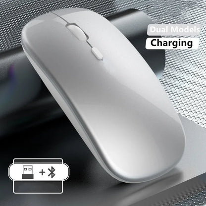 Wireless Mouse Rechargeable Dual Modes Bluetooth-compatible 2.4G USB Computer Mice For Laptop iPad Tablet Notebook Gaming Mouse