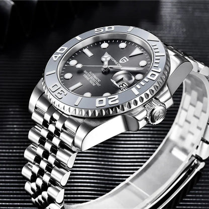 New PAGANI DESIGN 40mm Men's Wristwatch 100M Waterproof Mechanical Watches Ceramic bezel Sapphire Glass Automatic Men Watch 1651