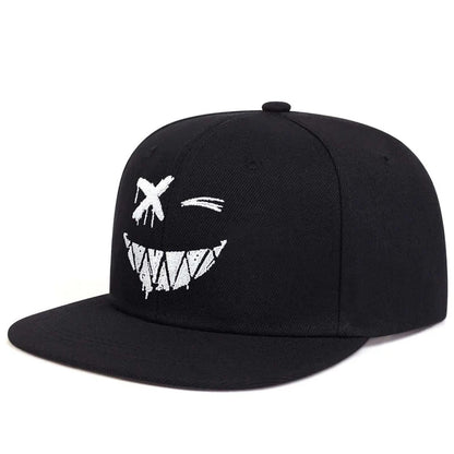 Hip-Hop-Herrenkappen – Personalisierte, bestickte Baseballkappe – Verstellbare Snapback-Kappe aus Baumwolle – Sonnenkappe für Frühling und Sommer – Freizeitkappen
