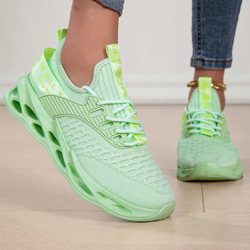 Zapatillas deportivas de moda para mujer, zapatillas con plataforma, zapatos planos de primavera-invierno, zapatillas de running para mujer, tallas grandes, 43