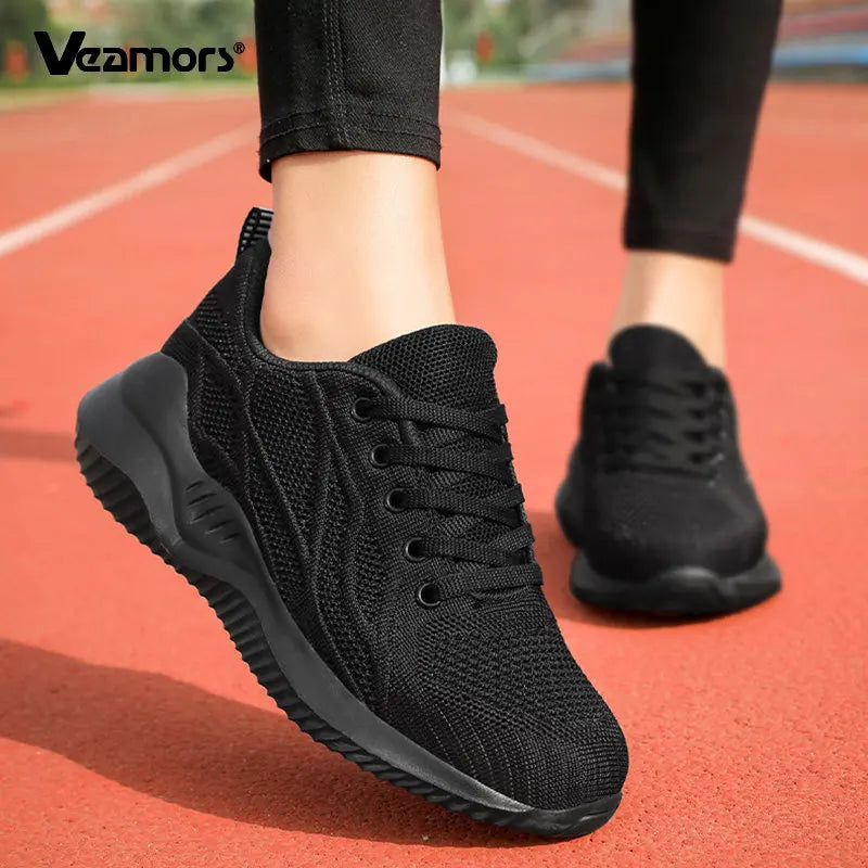 Zapatillas de running para mujer, zapatillas deportivas informales transpirables, ligeras, para gimnasio y deporte al aire libre, cómodas