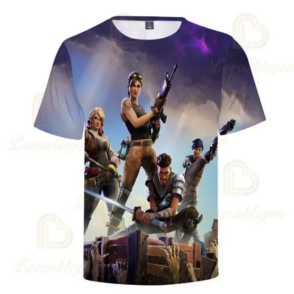 Fortnite Victory Kinderbekleidung für Jungen und Mädchen, Battle Royale 3D-Sweatshirt, Oberteile für Jungen und Mädchen, Kinder-T-Shirt, Hero-Teen-Tops