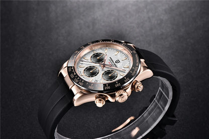 PAGANI DESIGN V2 40MM Relógio masculino de quartzo com mostrador meteorito, safira, cronógrafo retro, impermeável para homem