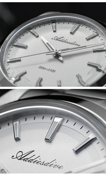 ADDIESDIVE 2024 New AD2066 Men's Watches Bubble Mirror Pot Cover Glass Stainless Steel Waterproof  Quartz Watch Man reloj hombre