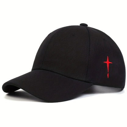 Unisex Cross Embroidery Snapback Baseball Caps Spring and Autumn Outdoor Adjustable Casual Hats Sunscreen Hat