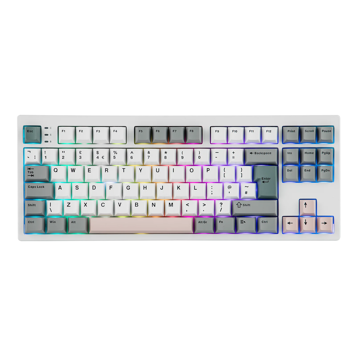 ISO-UK Layout EPOMAKER TH87 TKL Layout Wired/BT/2.4Ghz Wireless NKRO Mechanical Keyboard with 10000mAh Battery & RGB Light
