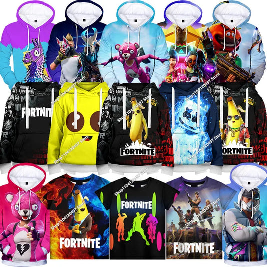 2025 3D-Neuheit Kinder-Anime-Fortnite-Print-Sweater-Serie Pullover Generation Tide Brand Hoodie Geschenk