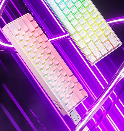 AULA MINI60 HE Tri-Mode Wireless Mechanical Keyboard Magnetic Switch 8000Hz Polling Rate RGB Backlit FPS Esports Gamer Keyboard