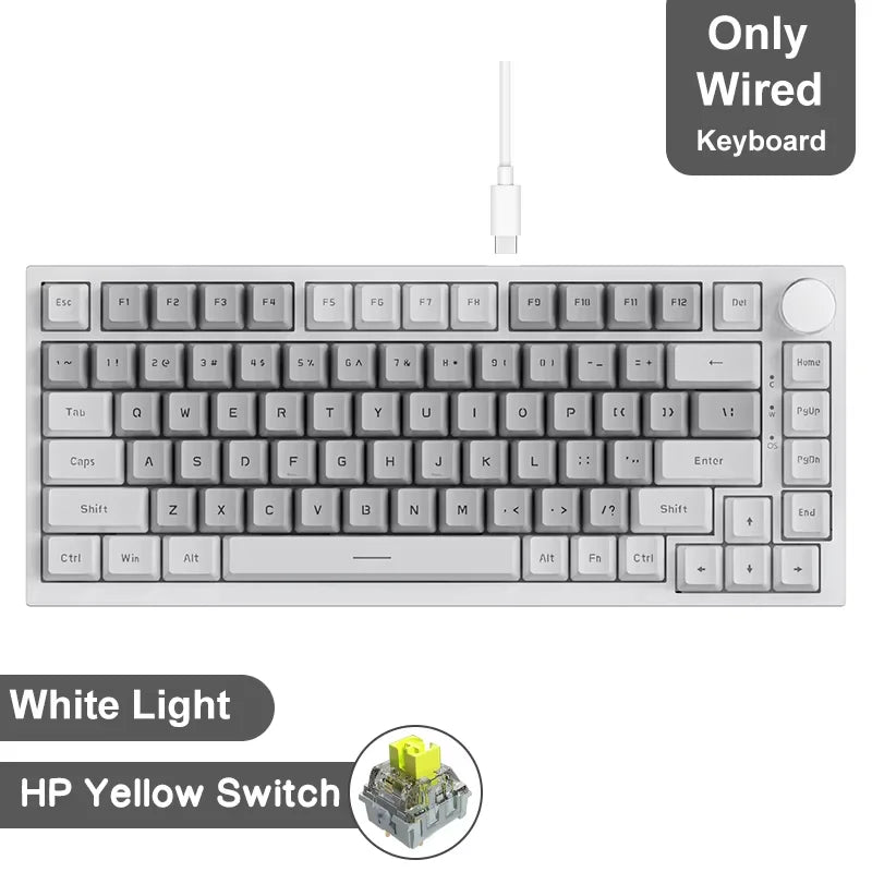 Ajazz AK820/AK820Pro Gaming Mechanical Keyboard Bluetooth 5.1/Wireless/wired  Custom Keyboard With Heat Exchange Sealed Button