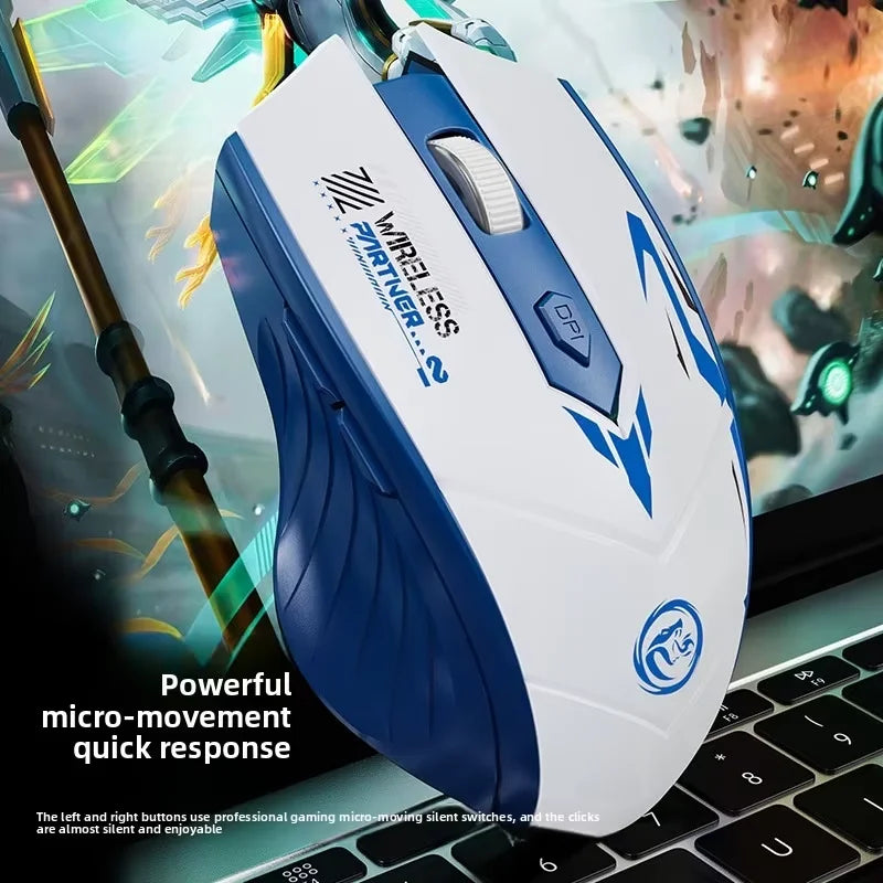 Wireless Gaming Mouse Bluetooth 5.4 Dual-Mode 2.4G Wireless Mouse Rechargeable 1600DPI Ergonomic Gamer Mice For PC Office Laptop