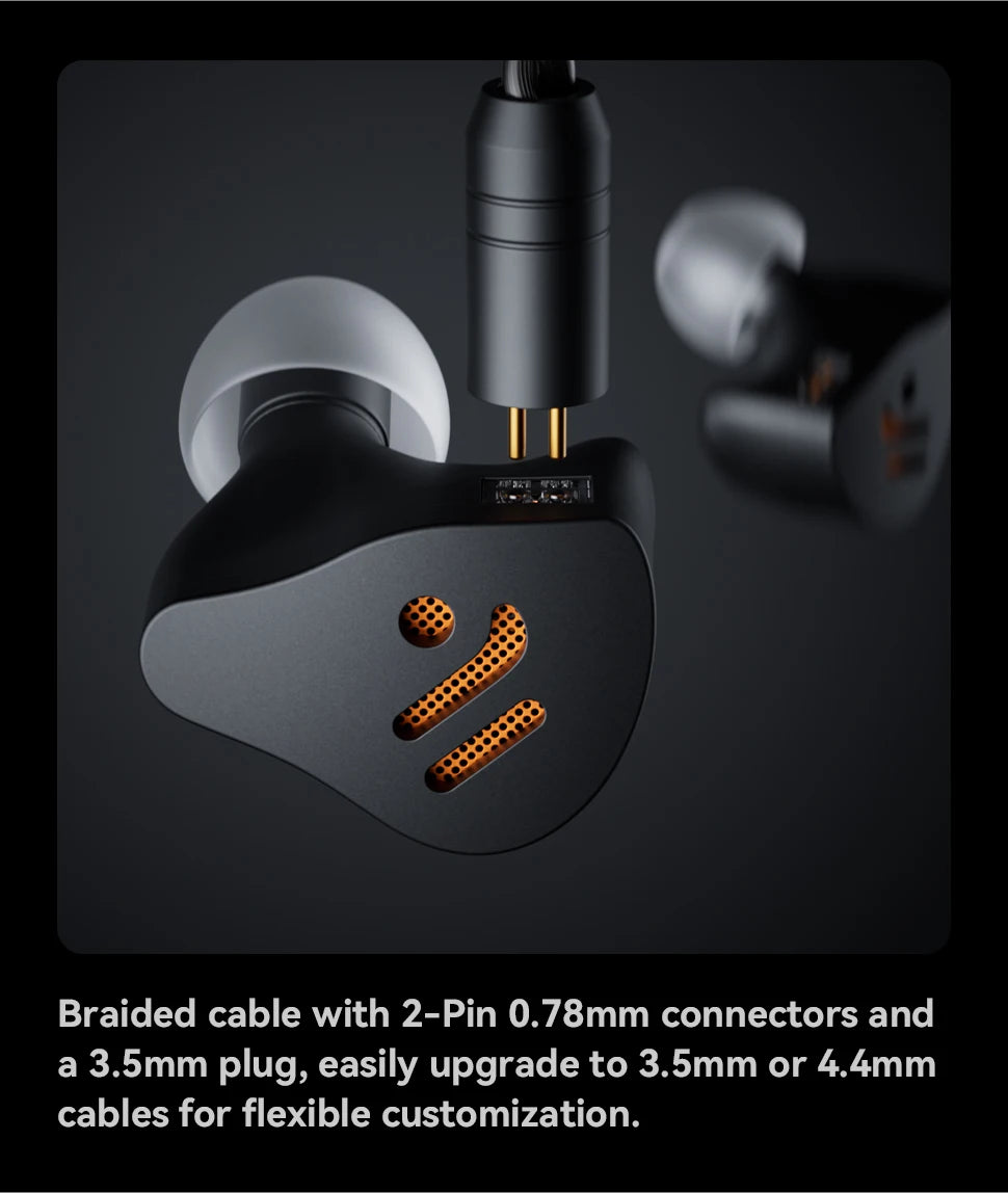 Fosi Audio IM4 HiFi Wired Earphones Open-Back Dynamic Driver IEM Headphones for Music Monitoring, Gaming & Professional Audio