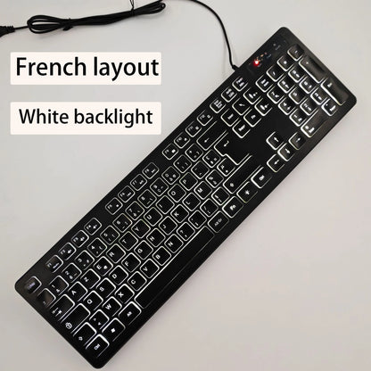 Spanish/French (AZERT)/Russian/Arabic/German keyboard layout Backlit wired Desktop Gaming Keyboard For Desktop Computer office