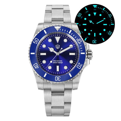 Watchdives WD1680Q V2 VH31 Sweep Second Quartz Watch Ceramic Bezel Ar Sapphire Bgw9 200M Waterproof 316L Wrist Watch Men Watches