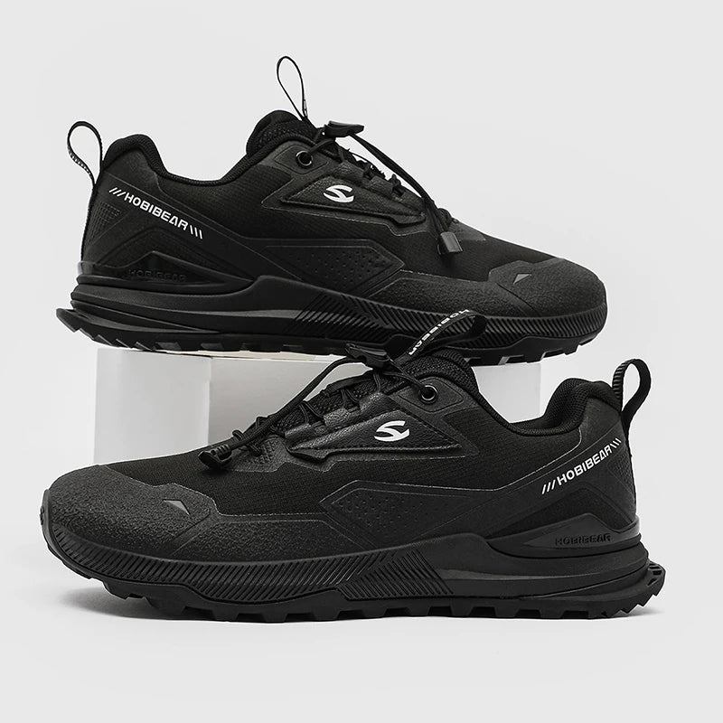 HOBIBEAR Unisex Running Shoes, Elastic Band Hiking Sneakers, Lightweight Breathable Casual Shoes