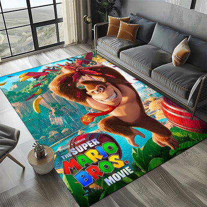 Retro Mario Cartoon  Area Rug,Carpet Rug for Home Living Room Bedroom Sofa Doormat Decor,Kids Play  Floor Mat